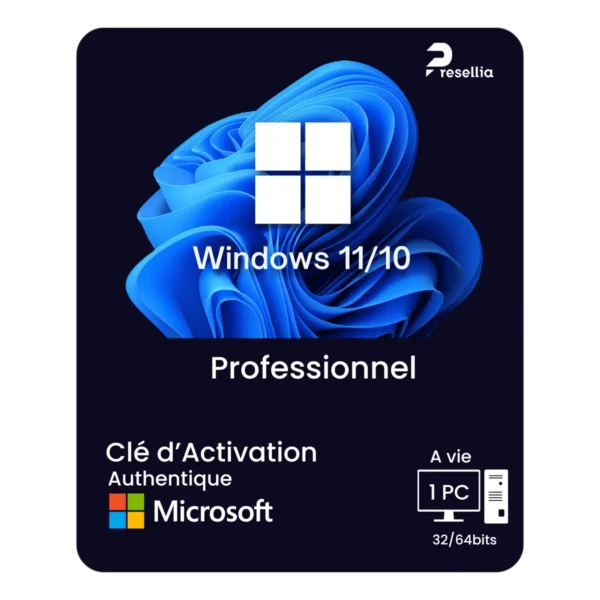 Windows 11/10 Professionnel (Perpétuel)