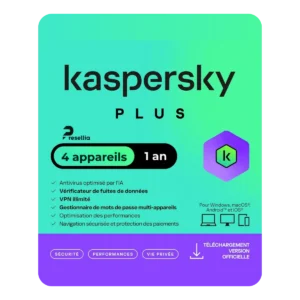 Kaspersky Plus (4 appareils | 1 an)