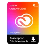 Adobe Creative Cloud (20+ Applis | 4 mois)