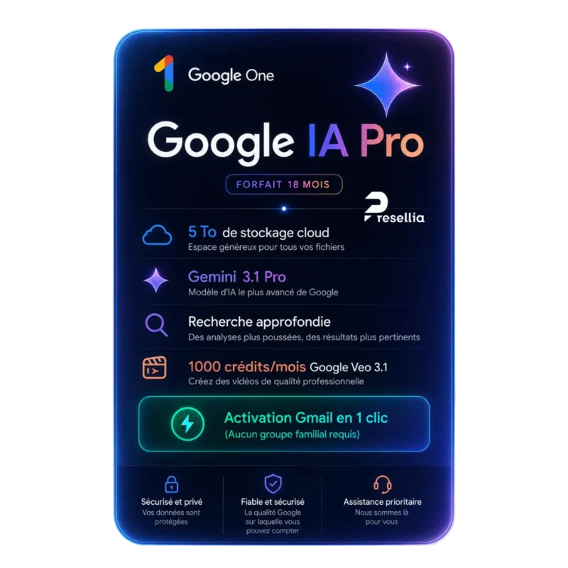 Google AI Pro Presellia