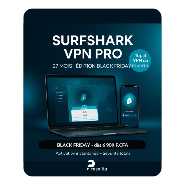 Surfshark VPN Pro (27 Mois | Édition Black Friday)