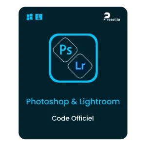 Adobe Photoshop + Lightroom — Code Redeem Officiel (12 mois)