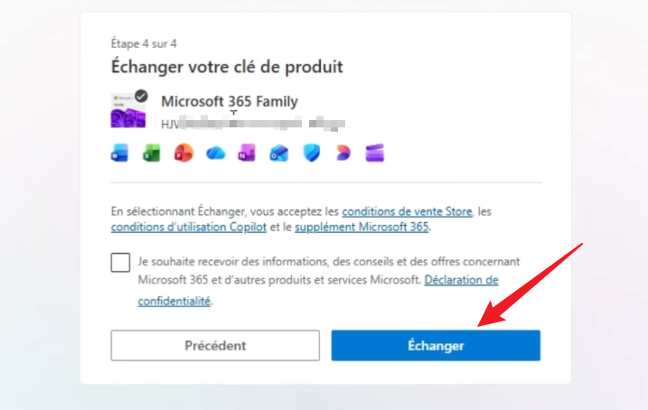 Validation de la licence
