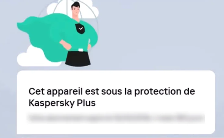 Kaspersky Plus activé : Cet appareil est sous la protection de Kaspersky Plus